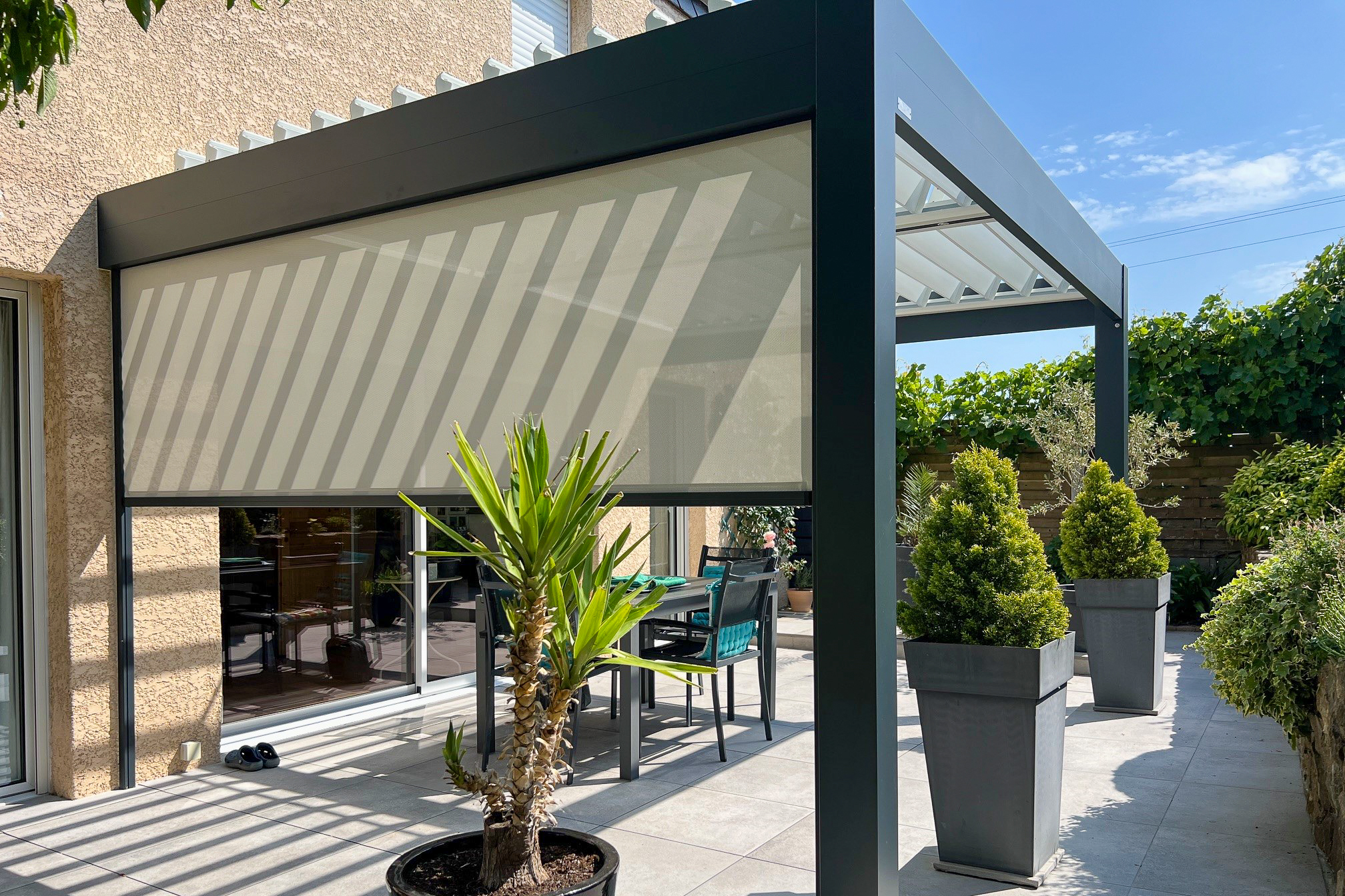 Option CLAUSTRALU pergola bioclimatique
