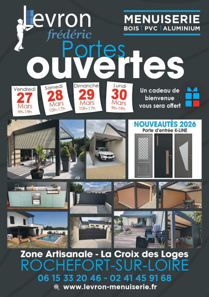 Affiche des portes ouvertes Levron à Rochefort-sur-Loire avec dates, horaires et adresse